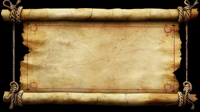 Marco de textura de pergamino antiguo con espacio para texto. 