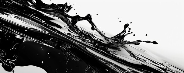 Abstract black liquid splash
