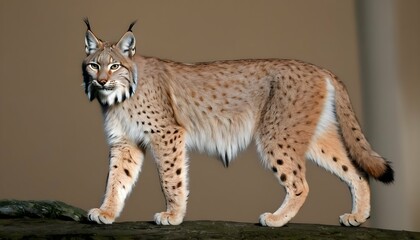 A Lynx With Its Fur Standing On End A Defensive P