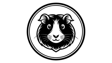 a-Vicuña-a-icon-in-circle-logo white background vector illustration