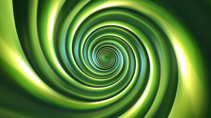 Abstract green spiral illusion