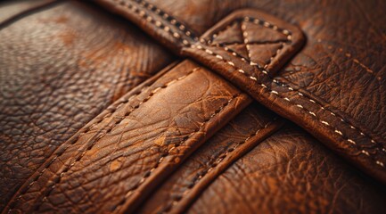 close up of leather jacket