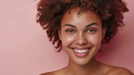 Smiling Person Close Up - obrazy, fototapety, plakaty