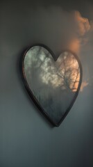 Heart Reflection in a Misty Window