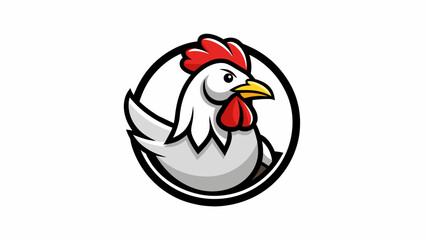 a-chick-icon-in-circle-logo vector illustration 