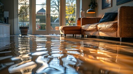 Living Room Flooded With Water