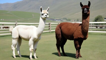 A Llama At A Farm With Other Farm Animals