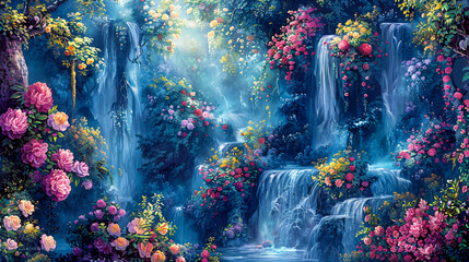Jungle Oasis, Discovering the Serene Beauty of a Tropical Waterfall
