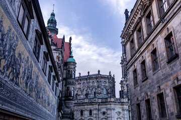 A short evening stroll through the beautiful historic city centre of Dresden - Saxony - Germany 