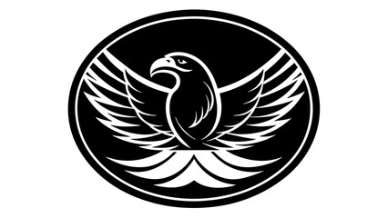 Fototapeta na wymiar a-eaglet-icon-in-ciecle-logo vector illustration