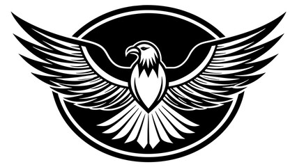  a-eaglet-icon-in-circle-logo vector illustration