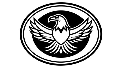  a-eaglet-icon-in-circle-logo vector illustration