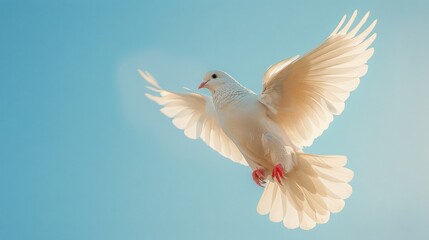 Obraz premium White Bird Spreading Wings