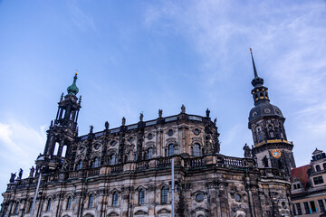 A short evening stroll through the beautiful historic city centre of Dresden - Saxony - Germany 