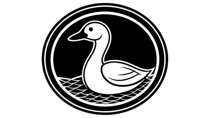 a-gosling-icon-in-circle-logo vector illustration