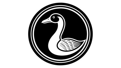 a-gosling-icon-in-circle-logo vector illustration