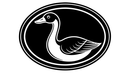 a-gosling-icon-in-circle-logo vector illustration