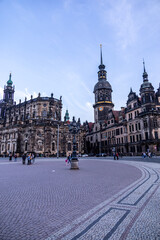 Fototapeta premium A short evening stroll through the beautiful historic city centre of Dresden - Saxony - Germany 