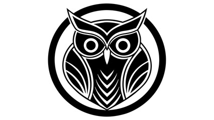 Fototapeta premium a-owlet-icon-in-circle-logo vector illustration