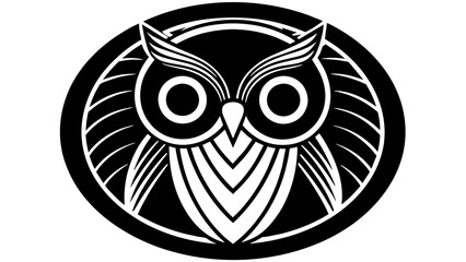 a-owlet-icon-in-circle-logo vector illustration