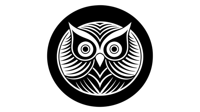a-owlet-icon-in-circle-logo vector illustration