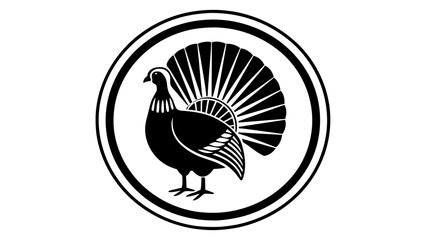 a-turkey-icon-in-circle-logo vector illustration