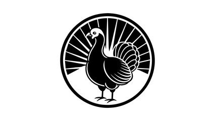 a-turkey-icon-in-circle-logo vector illustration © AnilChandra