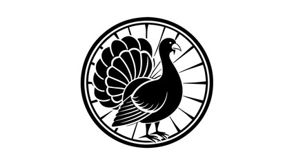 a-turkey-icon-in-circle-logo vector illustration