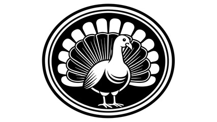 a-turkey-icon-in-circle-logo vector illustration