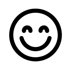 Happy Smiling emoji icon vector graphic element symbol illustration on a Transparent Background