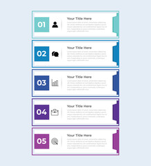 Business visualization infographic design template with options, steps or processes.