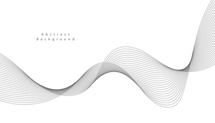 Abstract vector background with grey wavy lines