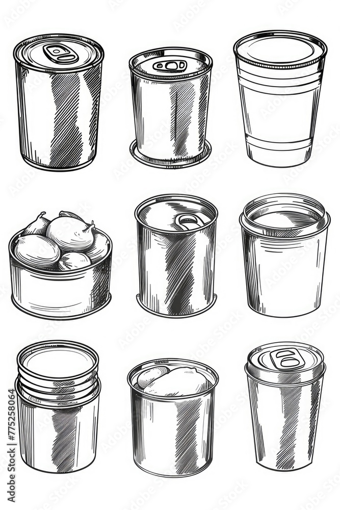 Poster a collection of different types of containers for various purposes