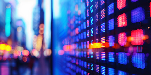 Fototapeta premium Вotted bright colored LED smd screen - close up background