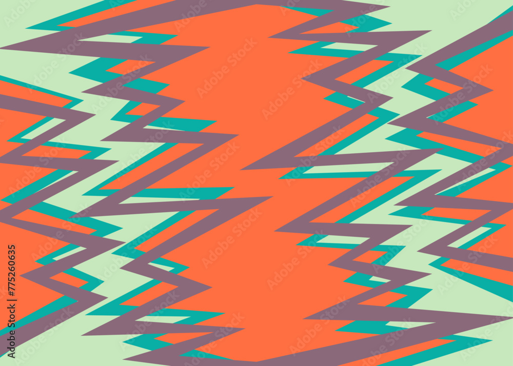 Poster abstract background with sharp zigzag line pattern and with some copy space area