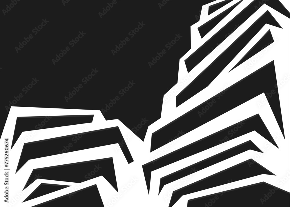 Aufkleber abstract background with irregular staircase line pattern and with some copy space area