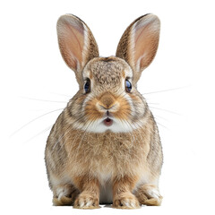 Obraz premium surprised rabbit isolated on transparent background 