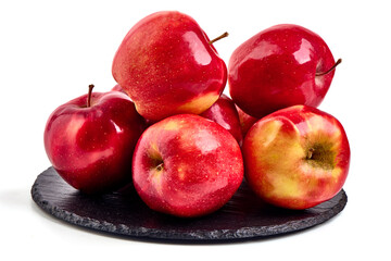 Red apples, isolated on white background