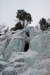 Close-Up of Icefall for Ice Climbing in Rjukan, Norway