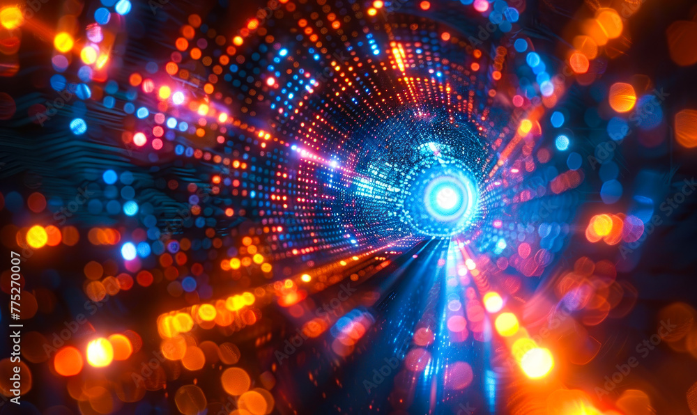 Poster vivid visualization of high speed data transfer and acceleration technologies in a cybernetic tunnel