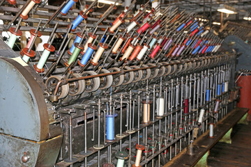 Machinery in a Victorian textile mill