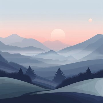 landscape cartoon background.
