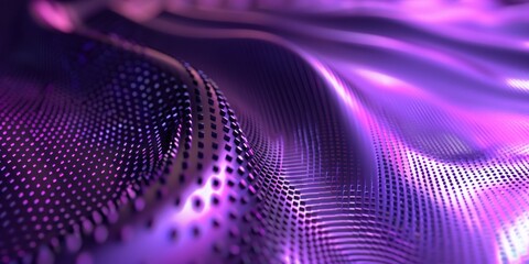 Abstract 3D purple texture with a wavy pattern and dot matrix design.