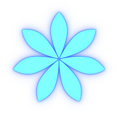 Bright flower on the white background.	