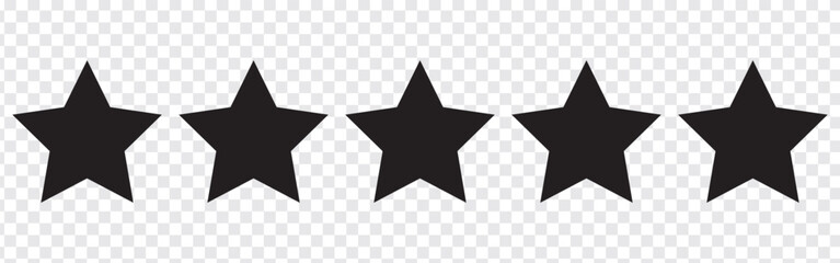 Five stars for concept design. Stars rating review icon for website and mobile apps. 11:11 - obrazy, fototapety, plakaty
