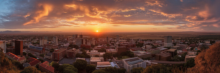 Great City in the World Evoking Bloemfontein in South Africa - obrazy, fototapety, plakaty