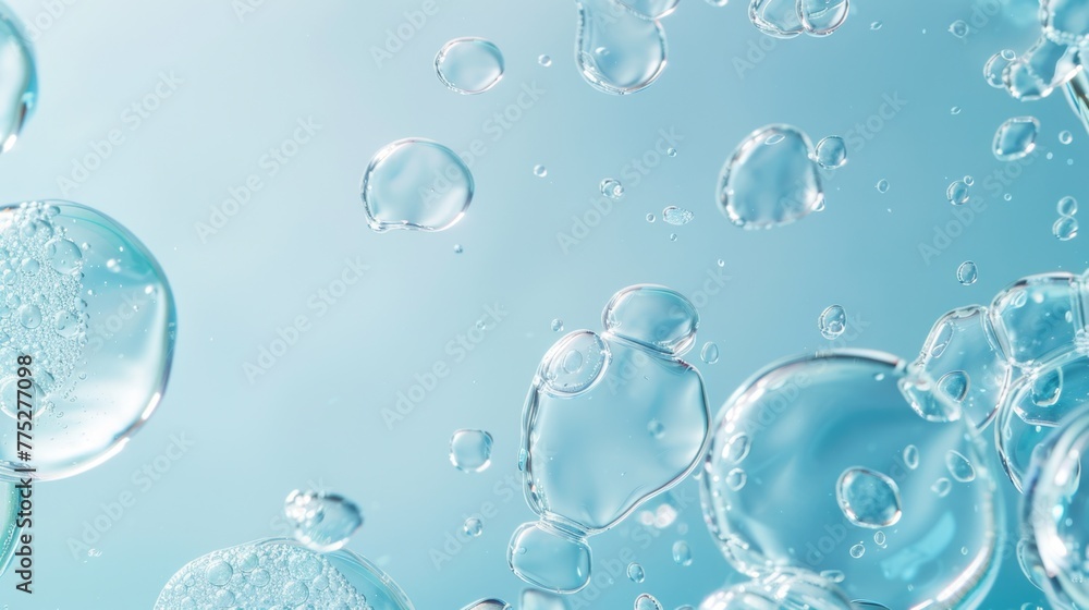 Poster Colorful bubbles floating in the air, perfect for adding a playful touch to any project