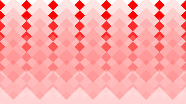Red and white abstract background with halftone rhombus, triangular pattern, geometric texture, zigzag lines and angles	