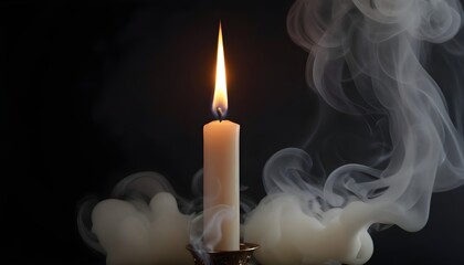 Candle Smoke or Fog Effect For Compositing or Overlay