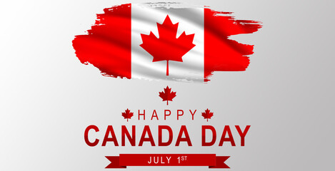 Happy Canada day background or banner design template celebrated in 1 July. Canada independence day background. - obrazy, fototapety, plakaty